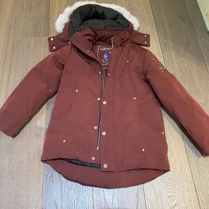 Moose Knuckles Down Parka, Burgundy, Kids size M